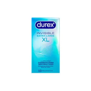 DUREX PRESERVATIVOS INVISIBLE XL, ULTRA FINO DISEÑADO PARA MAXIMIZAR SENSACIONES, 10 CONDONES XL (2)