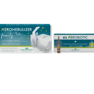 PACK PROMOCIONAL AERONEBULIZER + 10 AMPOLLAS AEROBIOTIC PRODECO PHARMA