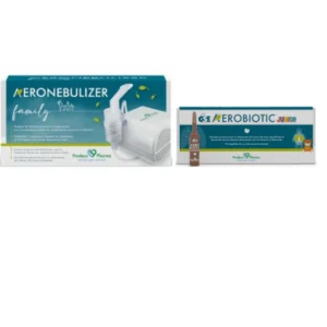 PACK PROMOCIONAL AERONEBULIZER FAMILY + 10 AMPOLLAS AEROBIOTIC JUNIOR PRODECO PHARMA